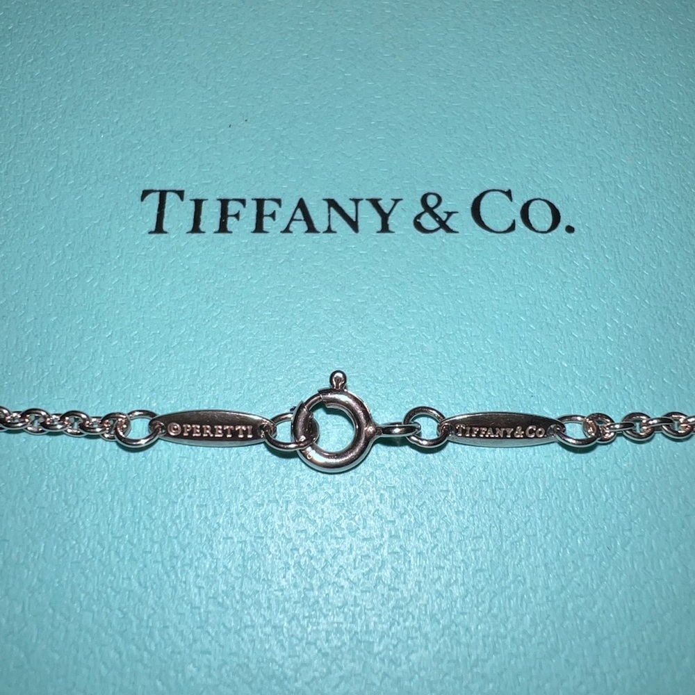 Tiffany Elsa Peretti Open Heart Lariat Pearl Necklace - Picture 4 of 6